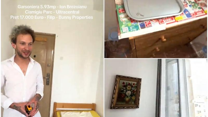 "Cea mai mică garsonieră" din Bucureşti costă 17.000 de euro. Are 6mp, baie la comun şi "zonă mică de tablou"