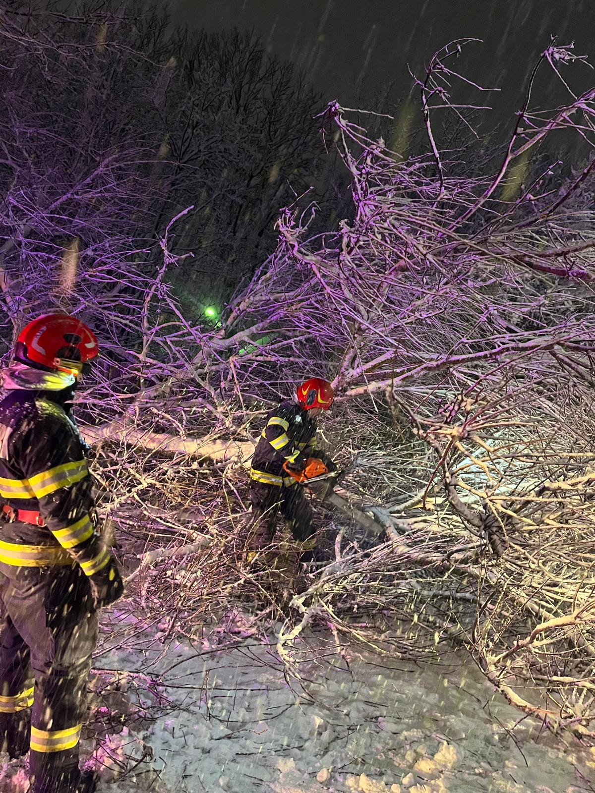 Viscol extrem în România: Cod roșu în Capitală și zăpadă de 50 cm. Alte zeci de județe afectate