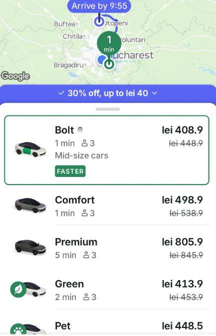 Prețul curselor ridesharing au sărit în aer. Un drum în București, mai scump decât un zbor în Madrid