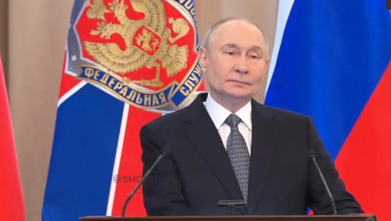 Vladimir Putin, &icirc;n faţa spionilor din FSB: "Posibile explozii la conductele noastre de gaze din Marea Neagră"
