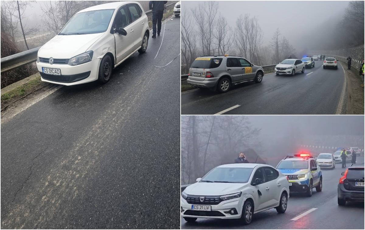 Un profesor din Caraș-Severin a tamponat mașina fostei iubite și a fugit. Avea interdicție să se apropie de ea