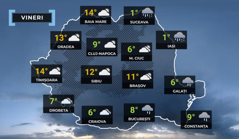 Vremea de mâine 6 februarie în ţară