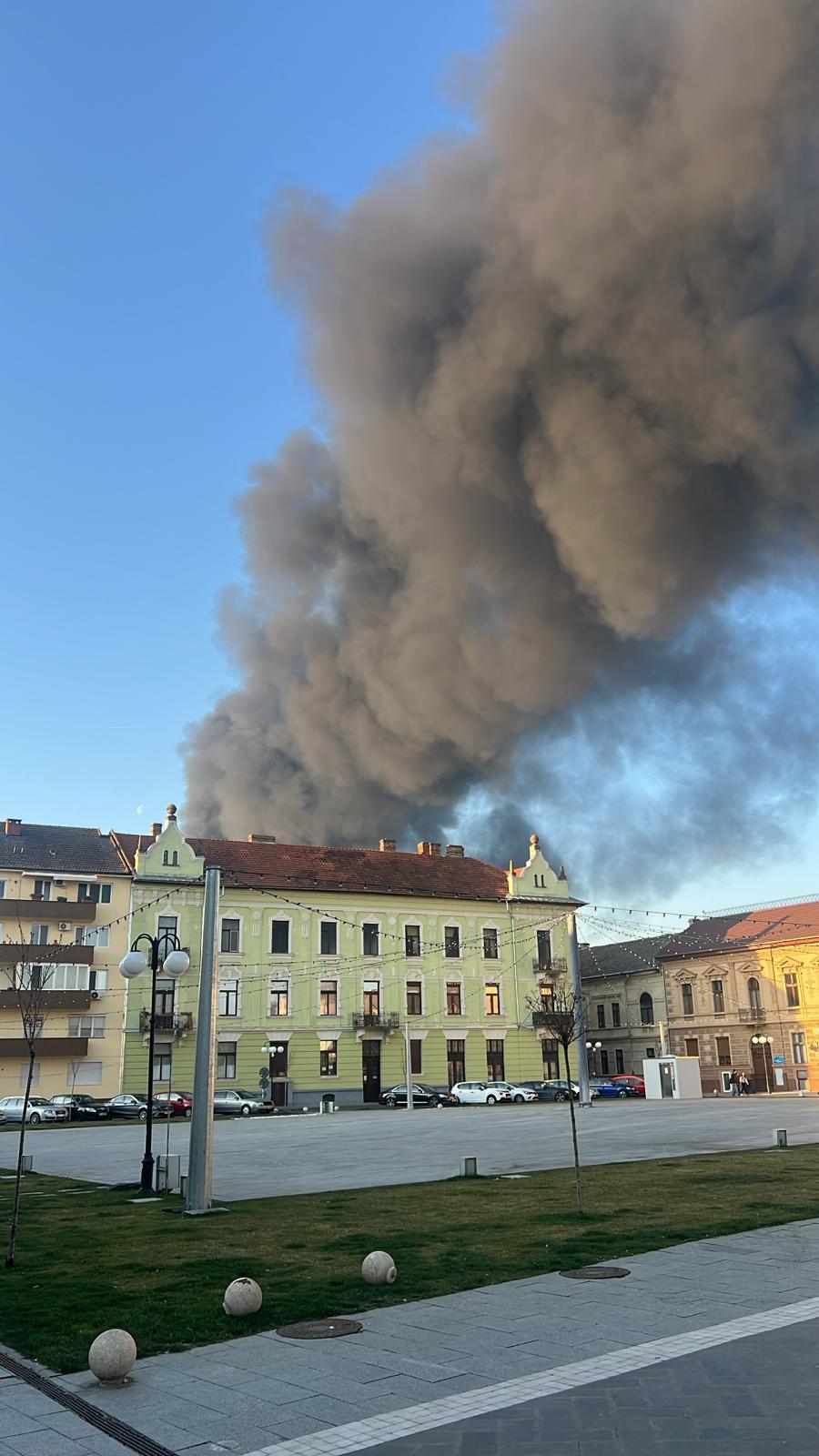 Incendiu violent la o fabrică de polistiren din Arad. A fost emis Ro-Alert