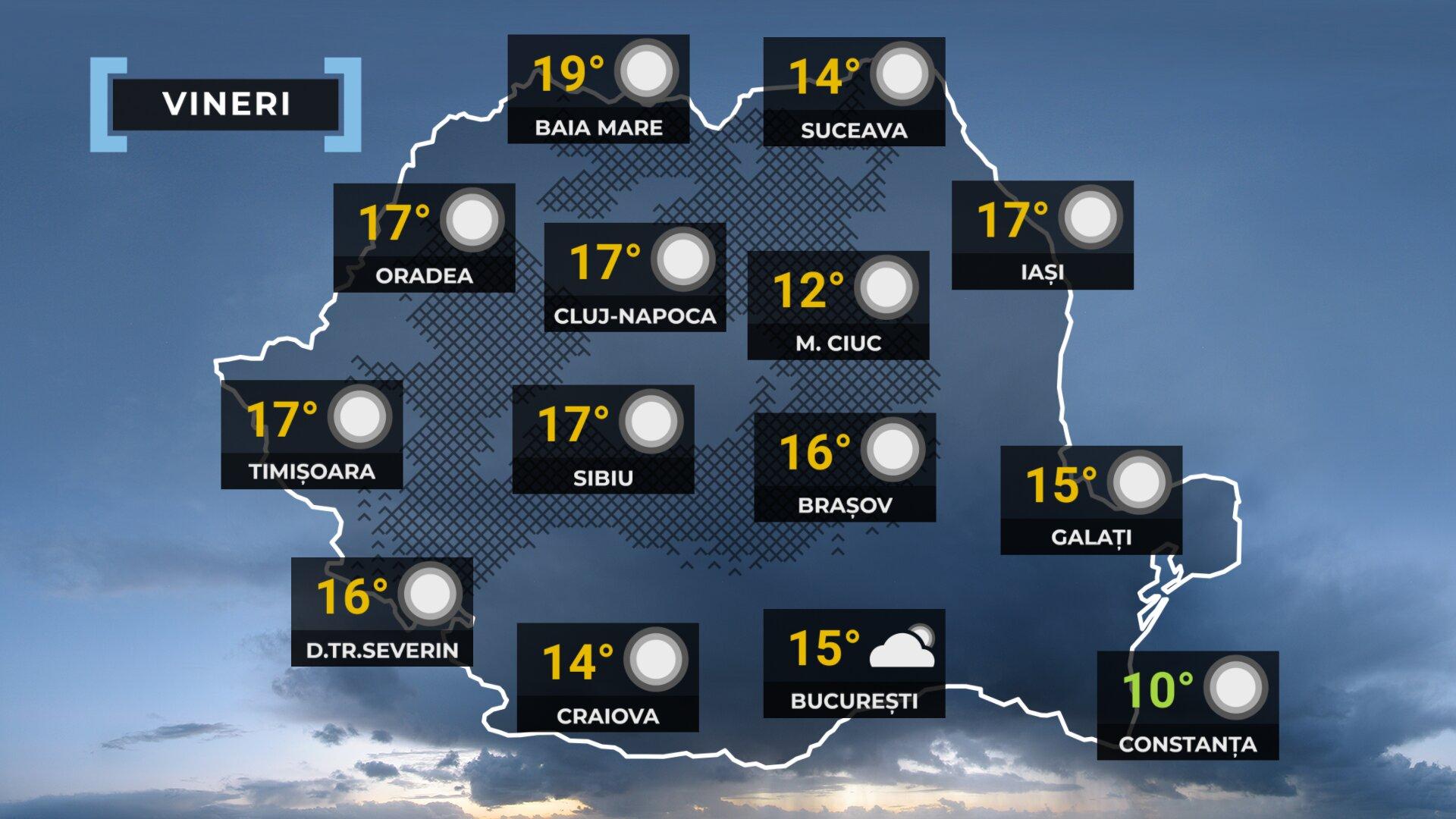 Vremea de mâine 13 martie. Temperaturi deosebit de calde pentru mijlocul lunii. Maxime de 20 de grade în vest