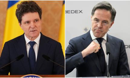 Preşedintele României, Nicuşor Dan, şi Secretarul General al NATO, Mark Rutte