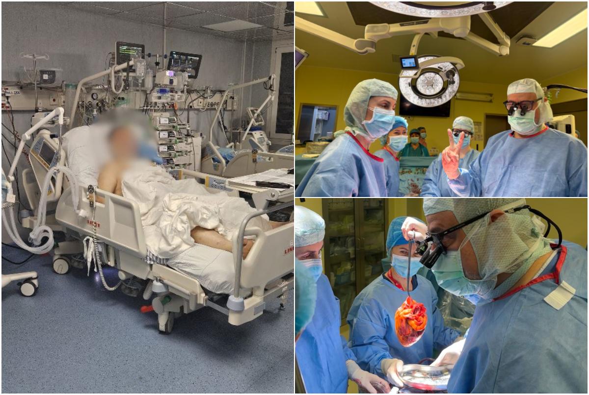 IMAGINI EXCLUSIVE. Operaţie uimitoare de transplant de cord realizată la Floreasca. Pacientul, detubat