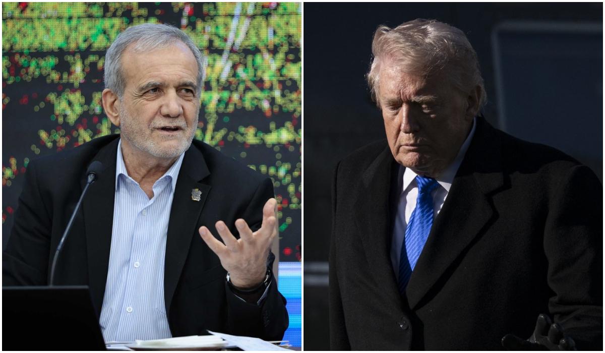 Colaj: Preşedintele iranian Masoud Pezeshkian/Preşedintele SUA, Donald Trump