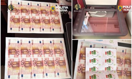 Fabrică de bani falşi, descoperită într-un sat din Suceava. Suspecţii prinşi cu 1.2 milioane de euro la ei