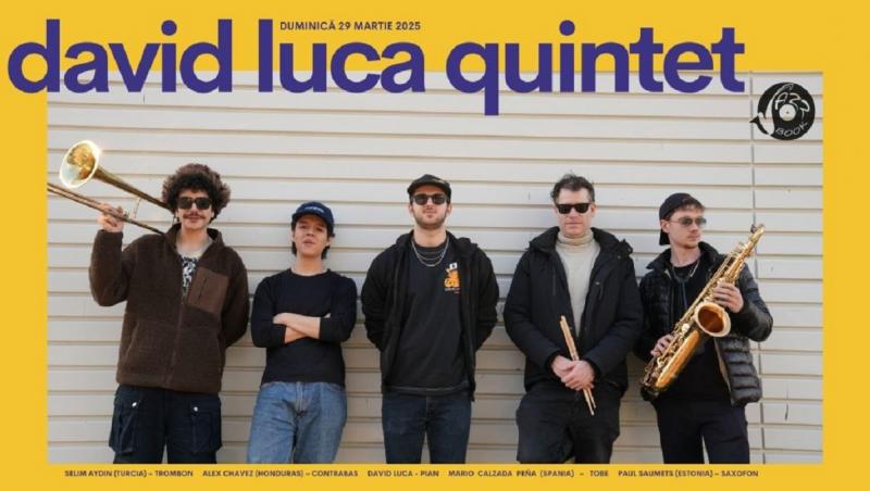 Artiştii de la David Luca Quintet susţin un concert duminică, 29 martie, în JazzBook din Bucureşti