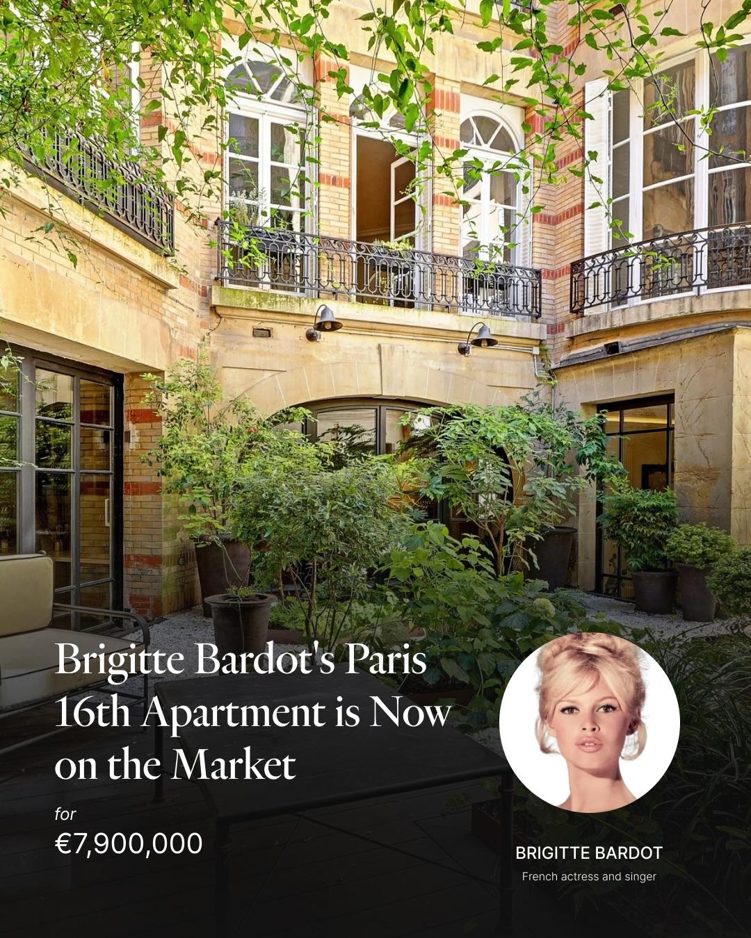 Cum arată apartamentul din Paris al lui Brigitte Bardot. Este scos la vânzare pentru 7.900.000 euro