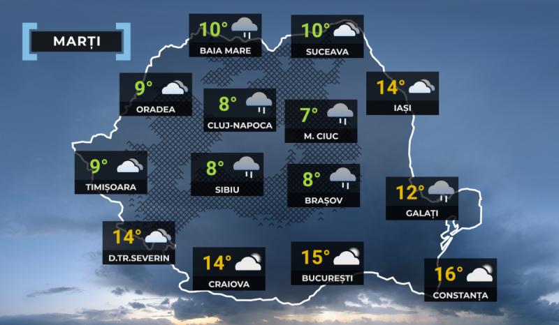 Hartă meteo România 31 martie 2026