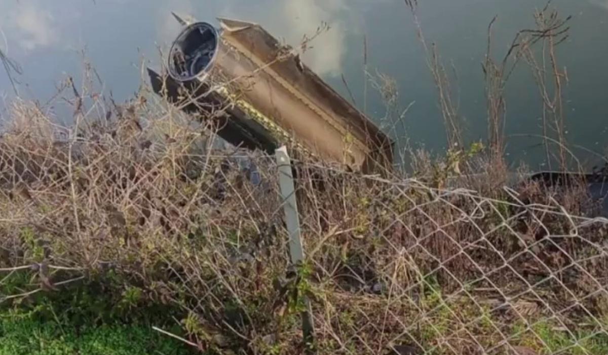 Resturile unei rachete interceptoare căzute în Turcia după atacul lansat de Iran