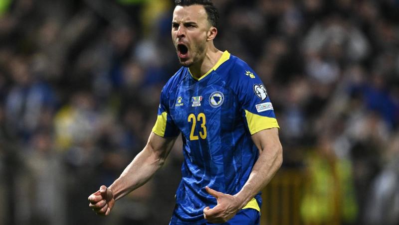 Tabakovic a fost eroul Bosniei în barajul cu Italia de calificare la Cupa Mondială 2026