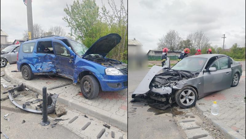 Accident grav între două maşini în Mălăieşti, Prahova. Două persoane au ajuns la spital