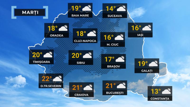 Vremea de mâine 28 aprilie. Vremea se răcește brusc, nopţi cu brumă şi temperaturi scăzute