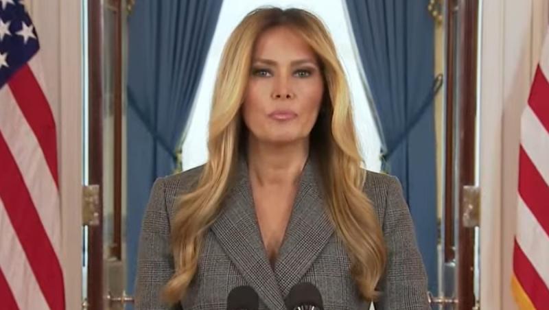 Melania Trump folosește podiumul Casei Albe pentru a nega orice legătură cu Epstein