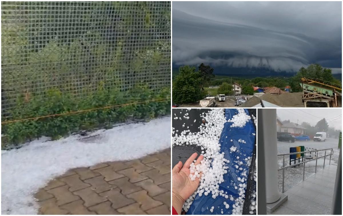 O vijelie de 15 minute a făcut prăpăd în mai multe judeţe din ţară: "A venit dintr-o dată un nor"