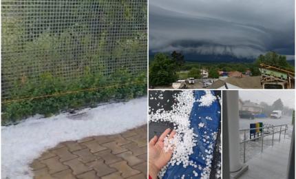 O vijelie de 15 minute a făcut prăpăd în mai multe judeţe din ţară: "A venit dintr-o dată un nor"