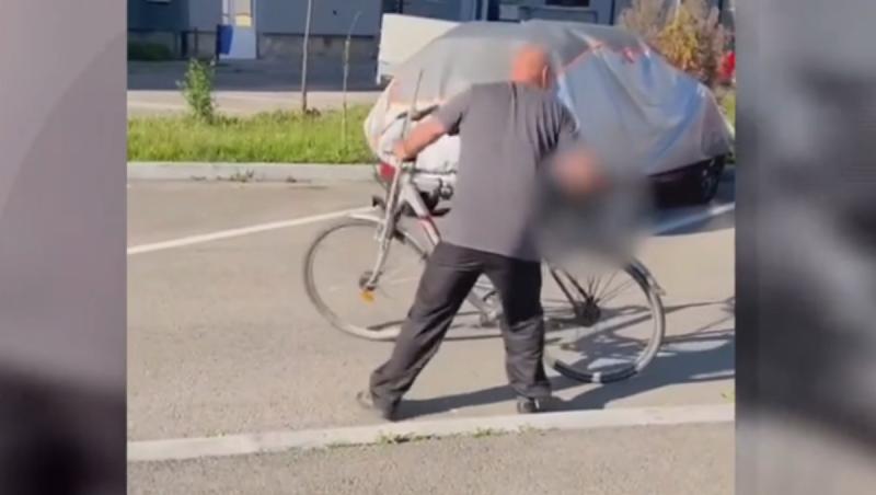 Bărbatul din Rovinari, filmat în timp ce trântea o pisică ce părea deja moartă, a fost reținut de polițiști