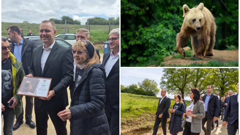 Președintele Poloniei a adoptat un urs din România. Karol Nawrocki, vizită la Sanctuarul de la Zărnești