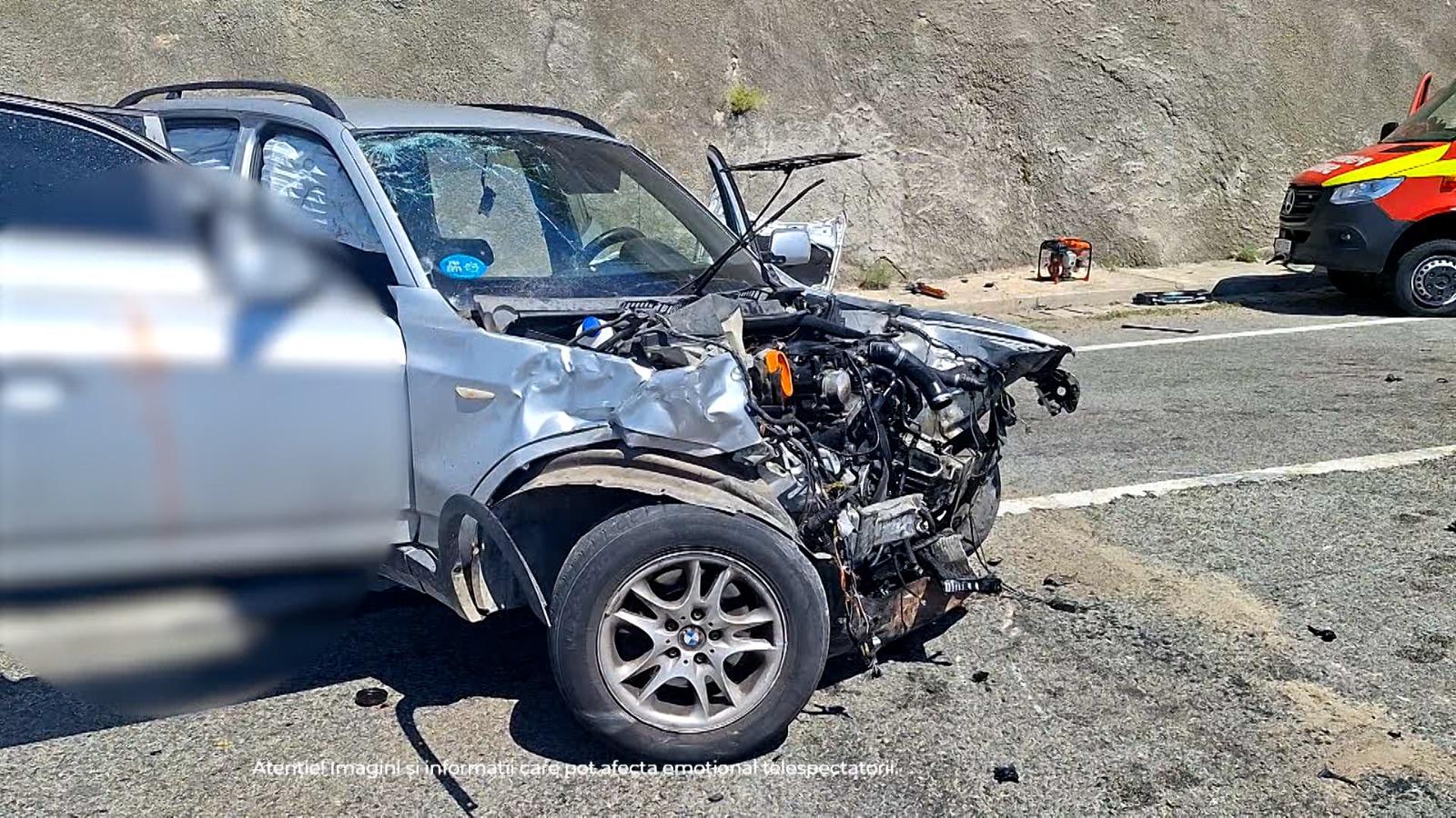 Momentul accidentului de pe DN6, unde un poliţist băut a secerat moarte