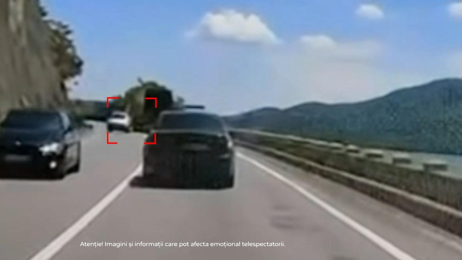 Momentul accidentului de pe DN6, unde un poliţist băut a secerat moarte