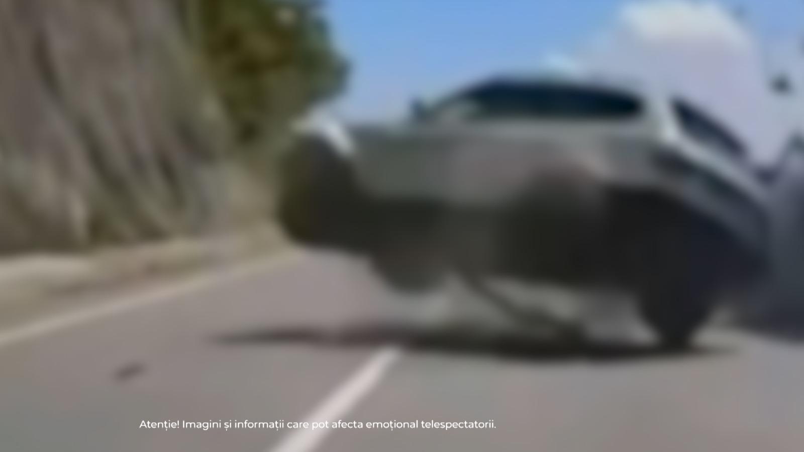 Momentul accidentului de pe DN6, unde un poliţist băut a secerat moarte