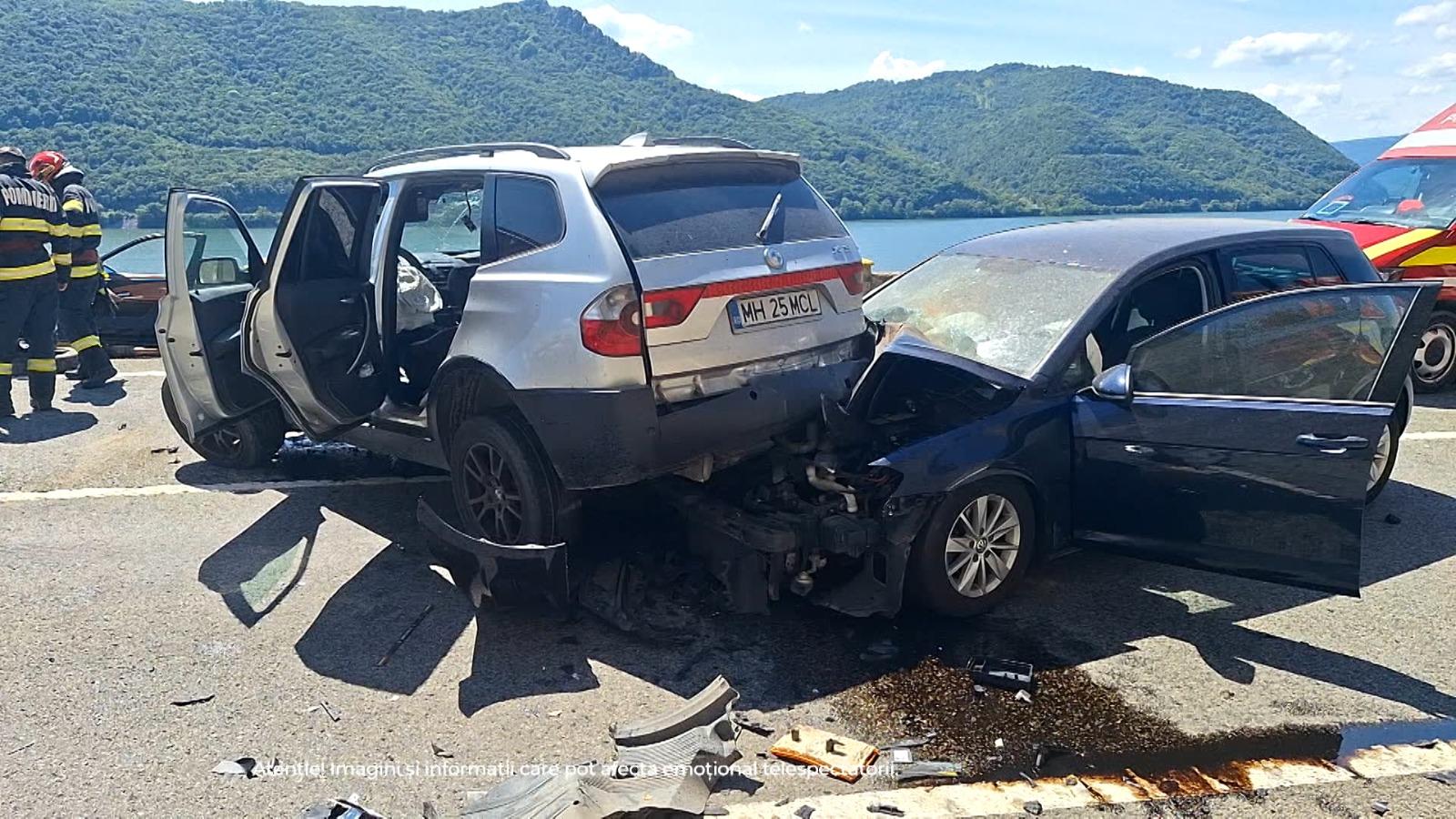 Momentul accidentului de pe DN6, unde un poliţist băut a secerat moarte