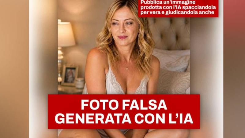 Reacția Giorgiei Meloni după viralizarea unei imagini false generate cu AI în care apare în lenjerie intimă