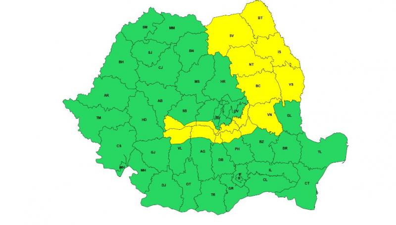 Jumătate de ţară intră sub cod galben de ploi torenţiale Jumătate de ţară intră sub cod galben de ploi torenţiale