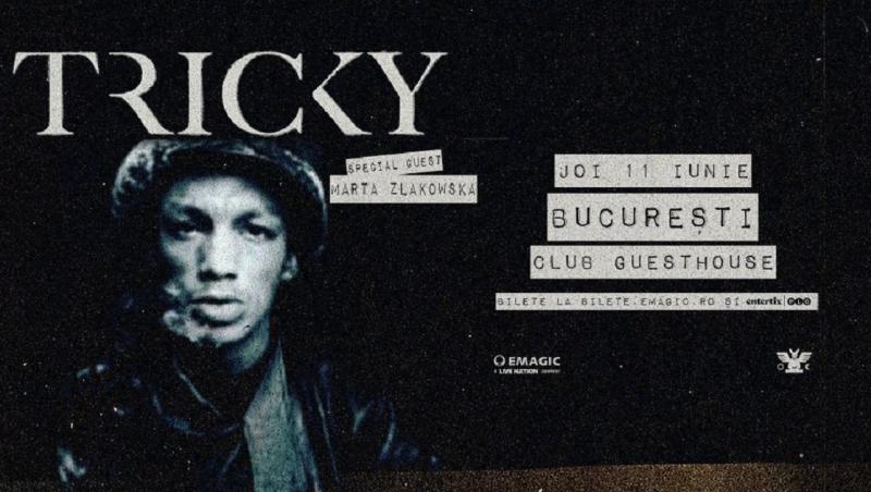 Tricky susţine un concert joi, 11 iunie, în Club Guesthouse din Bucureşti