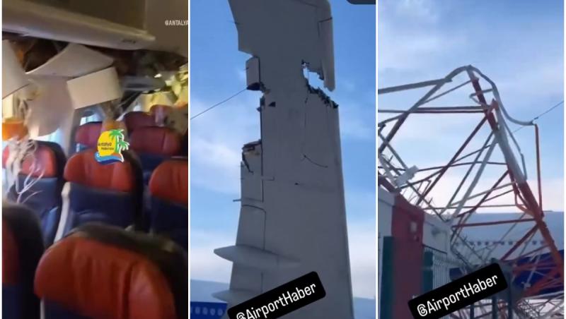 Un avion Turkish Airlines cu 267 de persoane la bord a lovit o antenă radar pe aeroportul din Antalya