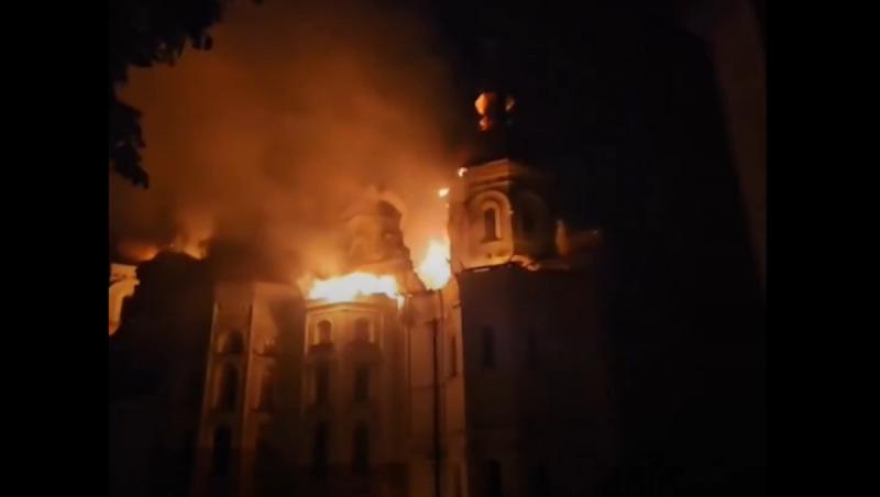 Mănăstire UNESCO din Kiev, lovită în urma unui atac. Rusia: A fost lovită de o rachetă Patriot "expirată"