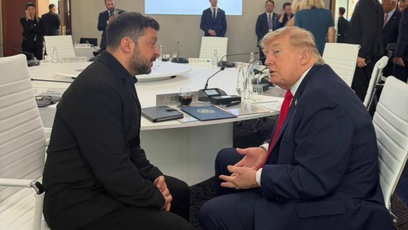 Trump s-a întâlnit cu Volodimir Zelenski, la summitul G7: "Rusia trebuie să încheie un acord"