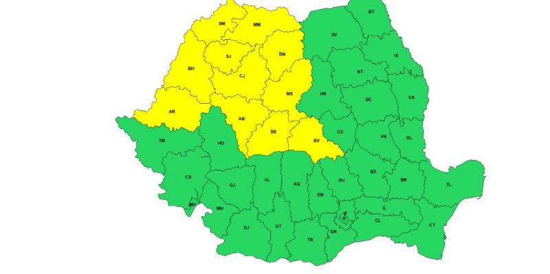 15 județe intră în cod galben de caniculă până luni. Vor fi temperaturi de 36 de grade