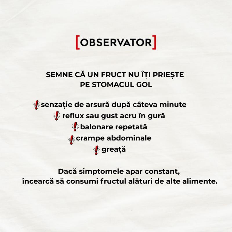 simptome la care să fii atentă când consumi fructe la micul-dejun