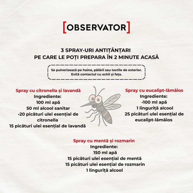 soluții pentru a îndepărta țânțarii