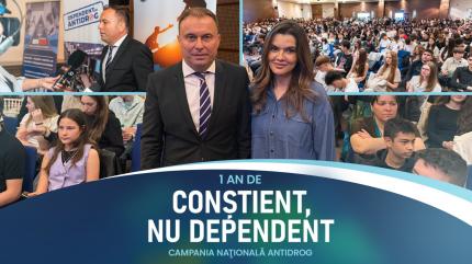 „Conștient nu dependent” - un an de campanie națională: peste 20.000 de tineri, profesori și părinți implicați