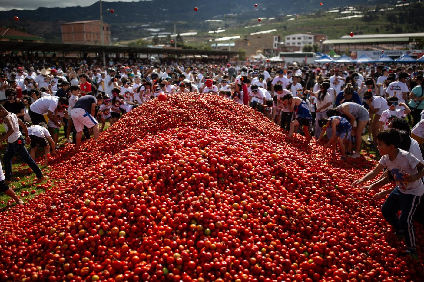 La Tomatina 2026. Cum a arătat cea mai mare bătaie cu roşii din Columbia