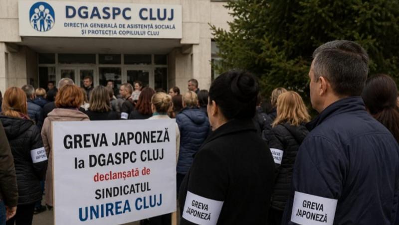 Angajaţii DGASPC Cluj intră în grevă japoneză. Ce reclamă salariaţii