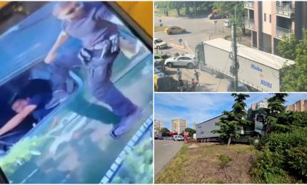 Şoferul de TIR care a lovit 8 maşini ar fi avut o criză diabetică. Poliţiştii locali l-au tratat cu o bătaie