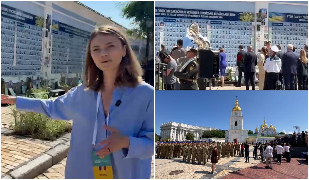 Corespondenţă Observator din Kiev. Nicuşor Dan, la Zidul Eroilor. Zelenski Facem propriile rachete balistice