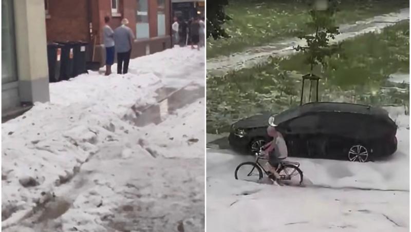 Val de furtuni severe în Europa. Statele în care grindina a format un strat de până la 15 centimetri