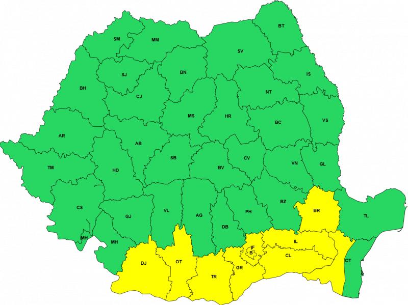 Cod portocaliu de furtuni în România. Zonele afectate de vijelii și grindină