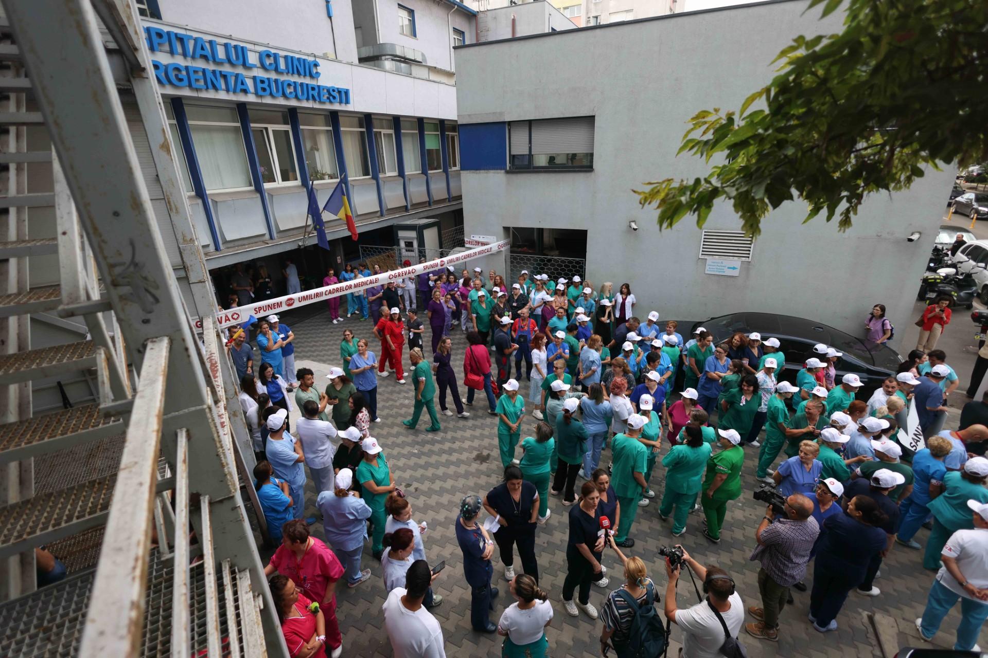 Grevă generală în Sănătate: În 500 de spitale sunt asigurate doar serviciile medicale esențiale