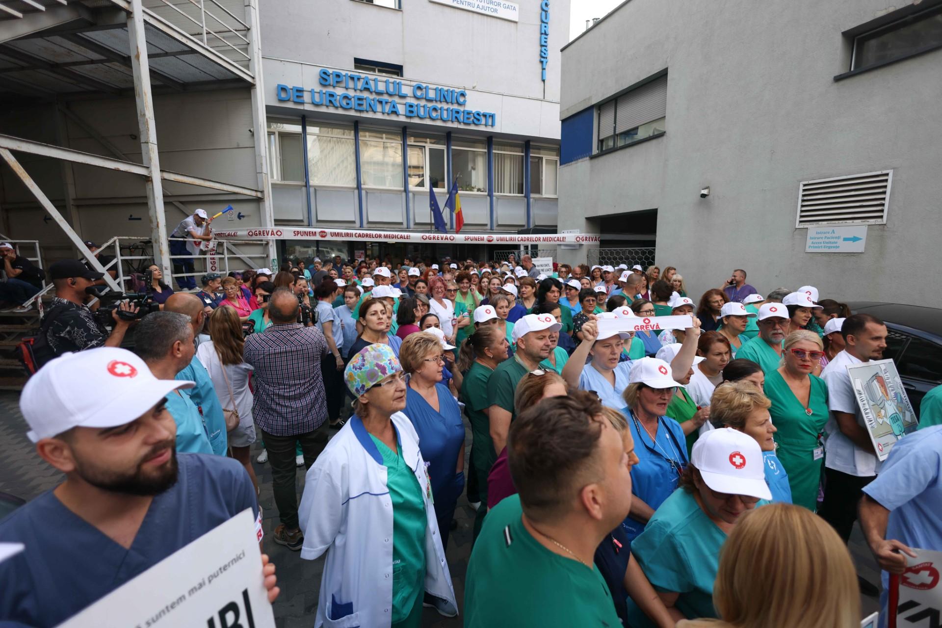 Grevă generală în Sănătate: În 500 de spitale sunt asigurate doar serviciile medicale esențiale