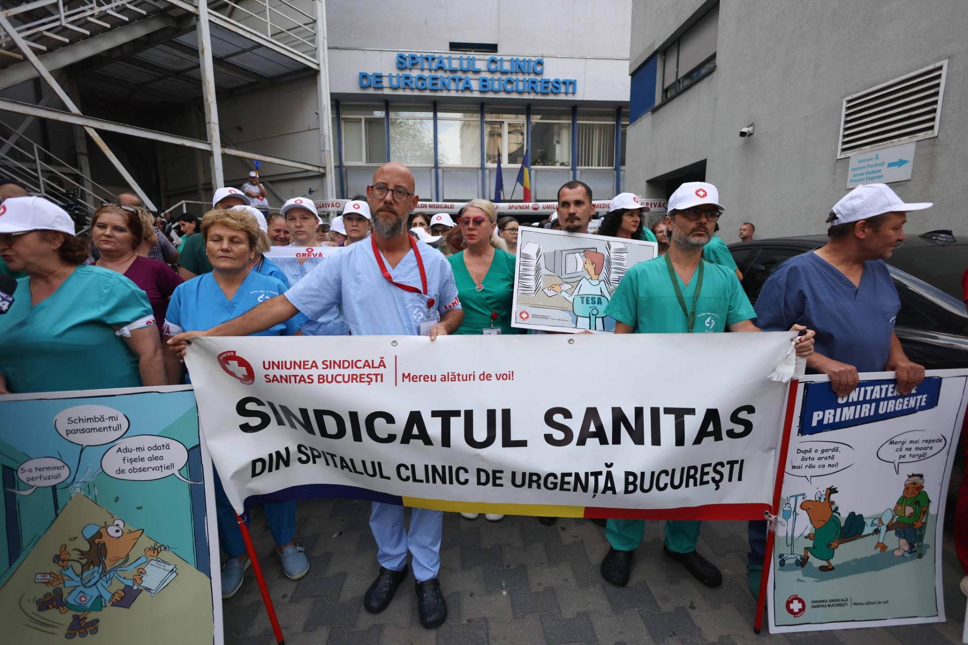 Grevă generală în Sănătate: În 500 de spitale sunt asigurate doar serviciile medicale esențiale