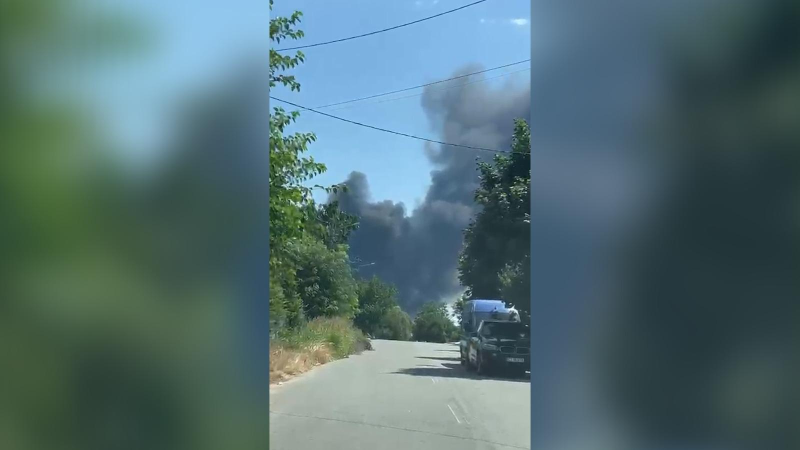 Accident urmat de incendiu între un utilaj agricol și o cisternă cu benzină, pe DN2A, în Constanța