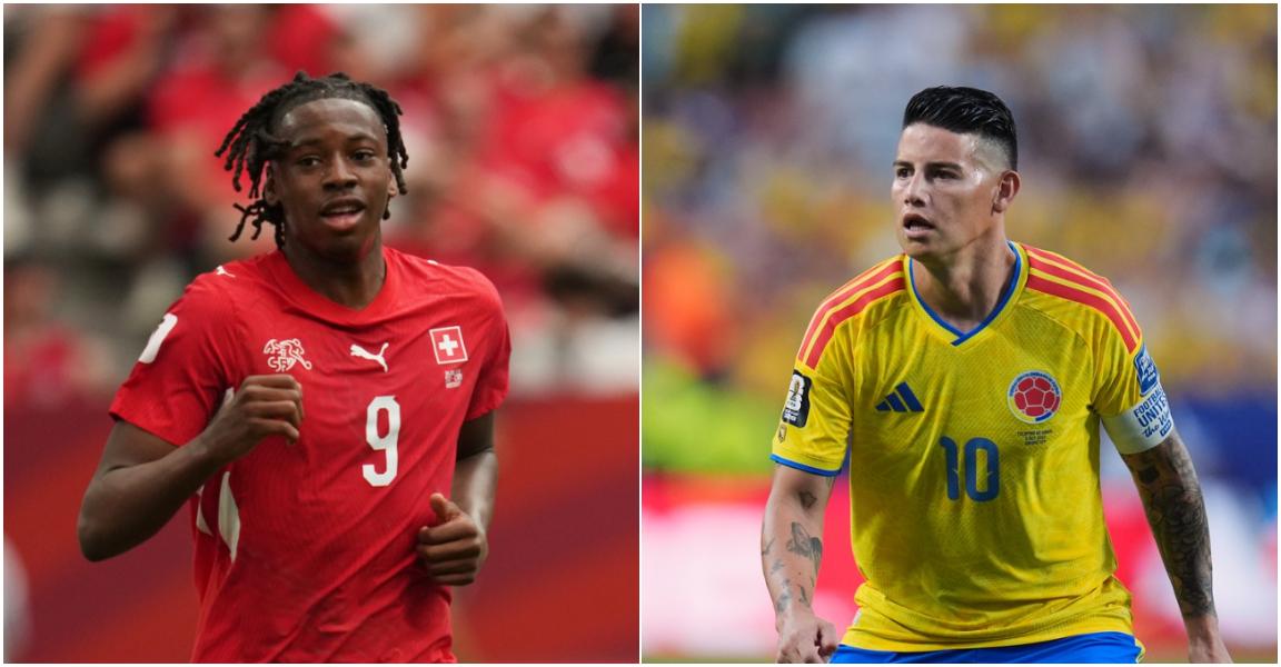 Manzambi Johan (Elveţia) / James Rodriguez (Columbia)