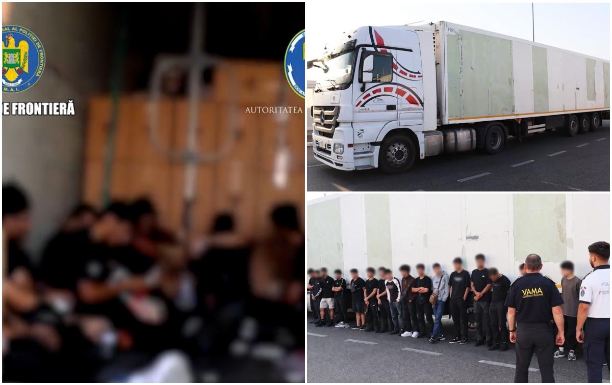 18 bărbați, găsiți ascunși printre mărfuri într-un TIR oprit la Calafat pentru control